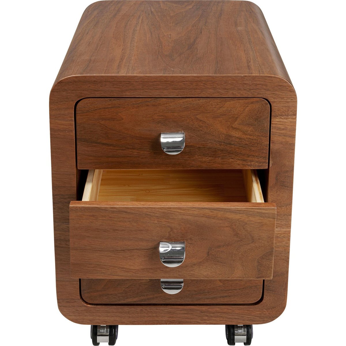 Caisson de bureau à roulettes Club noyer marron, KARE DESIGN