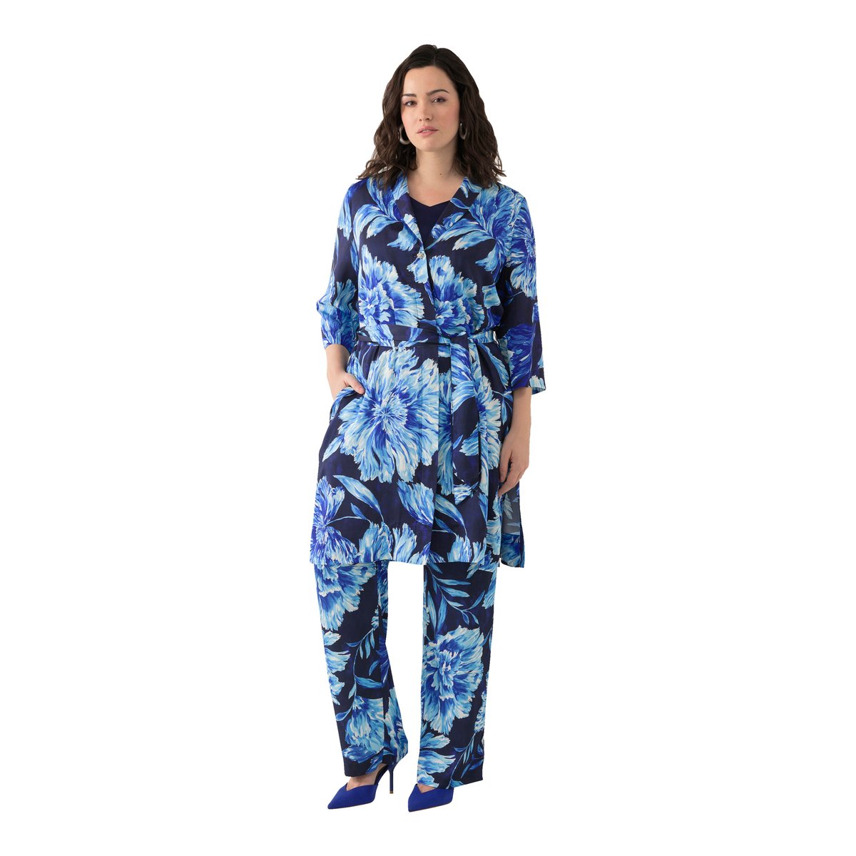 Veste à coupe plus longue et ouverte bleu encre, ULLA POPKEN