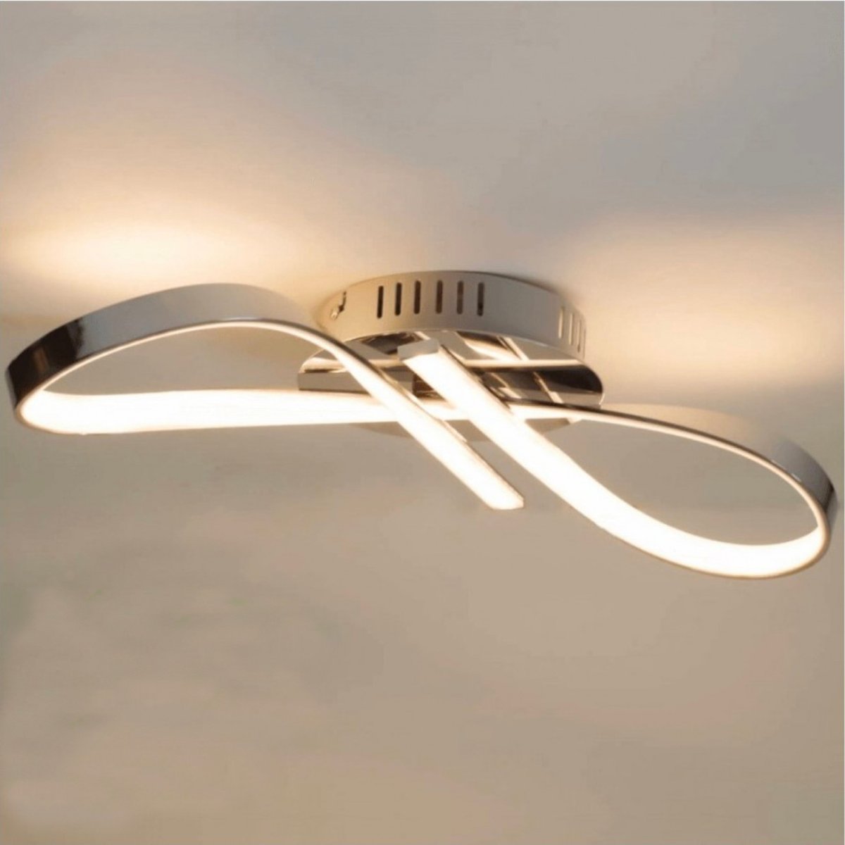 Splendide plafonnier dimmable - ACHT argenté / chromé, KOSILUM