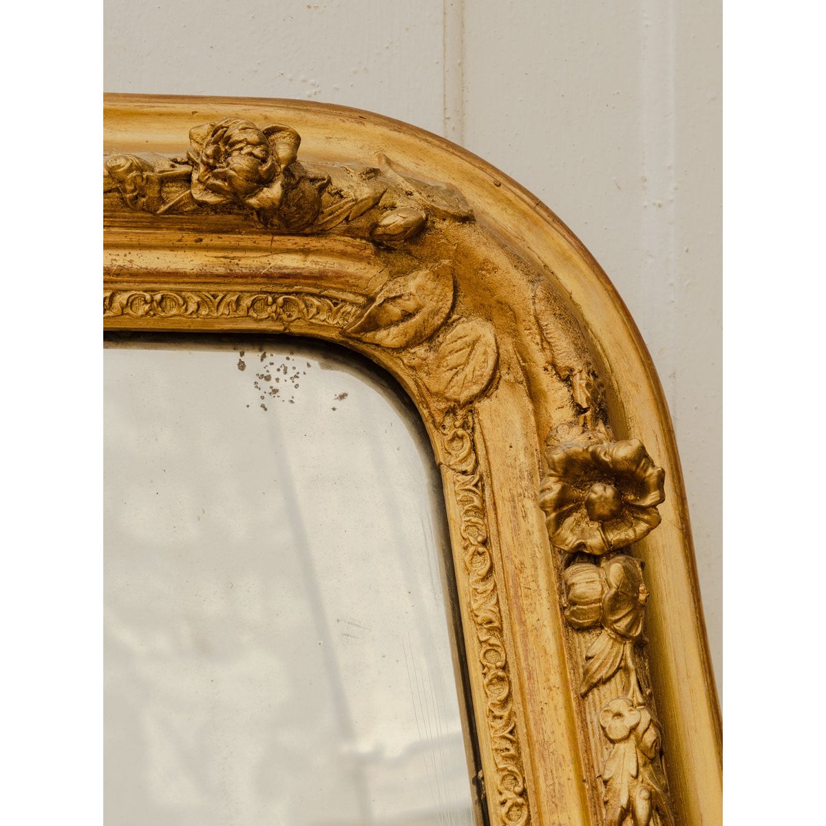 Grand miroir en résine dorée Georges N°1502 - Bon état doré, DEBONGOUT
