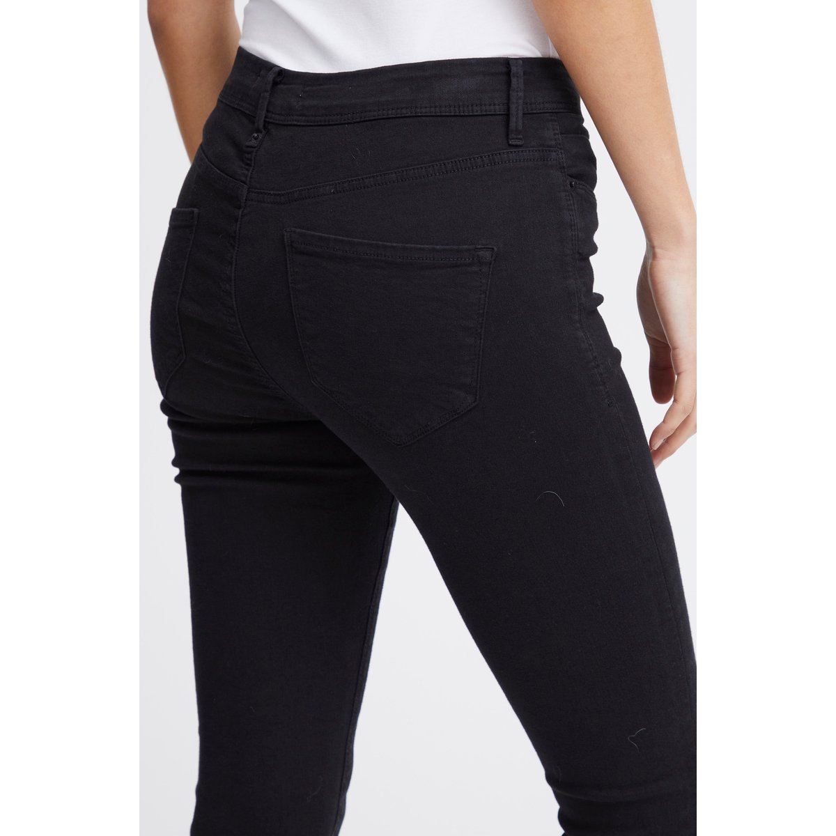Jeans coupe skinny, taille mi-haute noir, ICHI