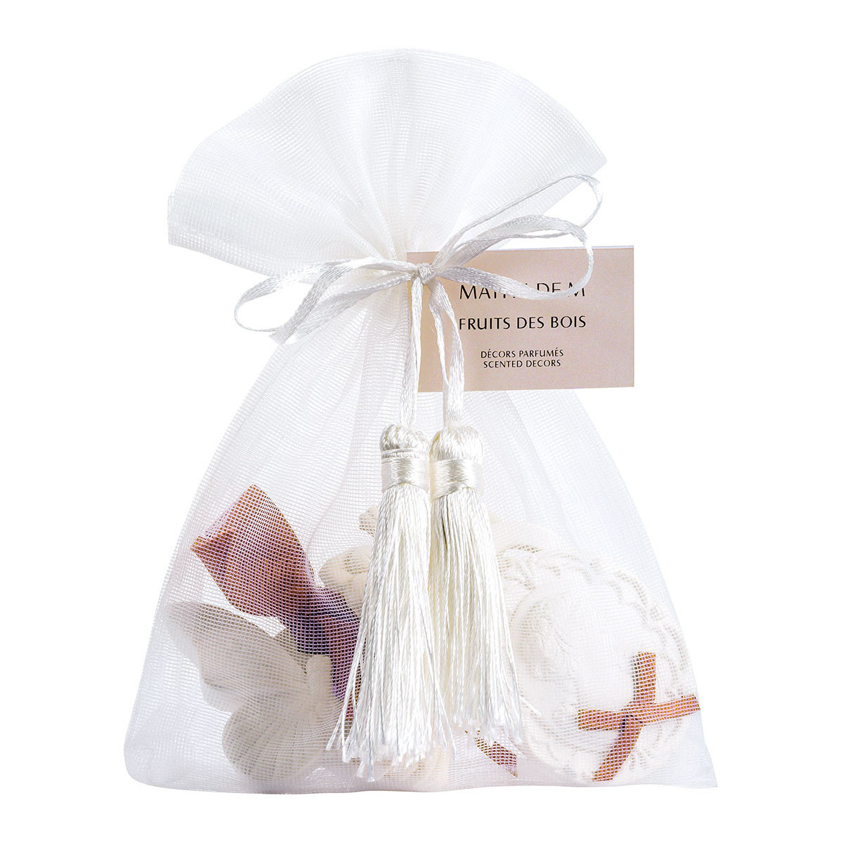 Pochon de 3 décors parfumés - Fruits des Bois blanc, MATHILDE M