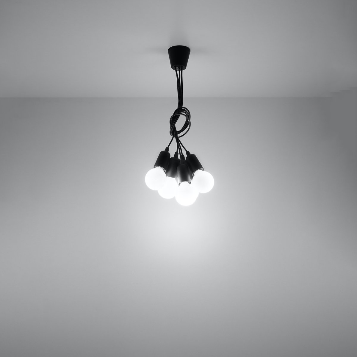 Suspension PVC Noir E27 5 Diego noir, EDEN