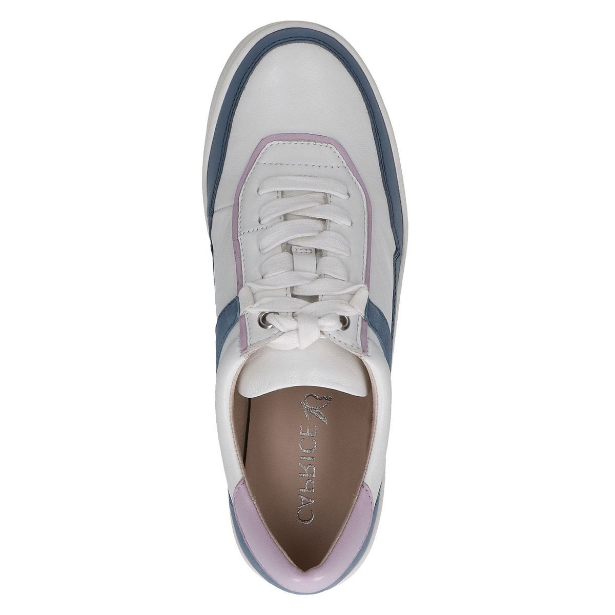 Basket en cuir bleu marine tissé, CAPRICE