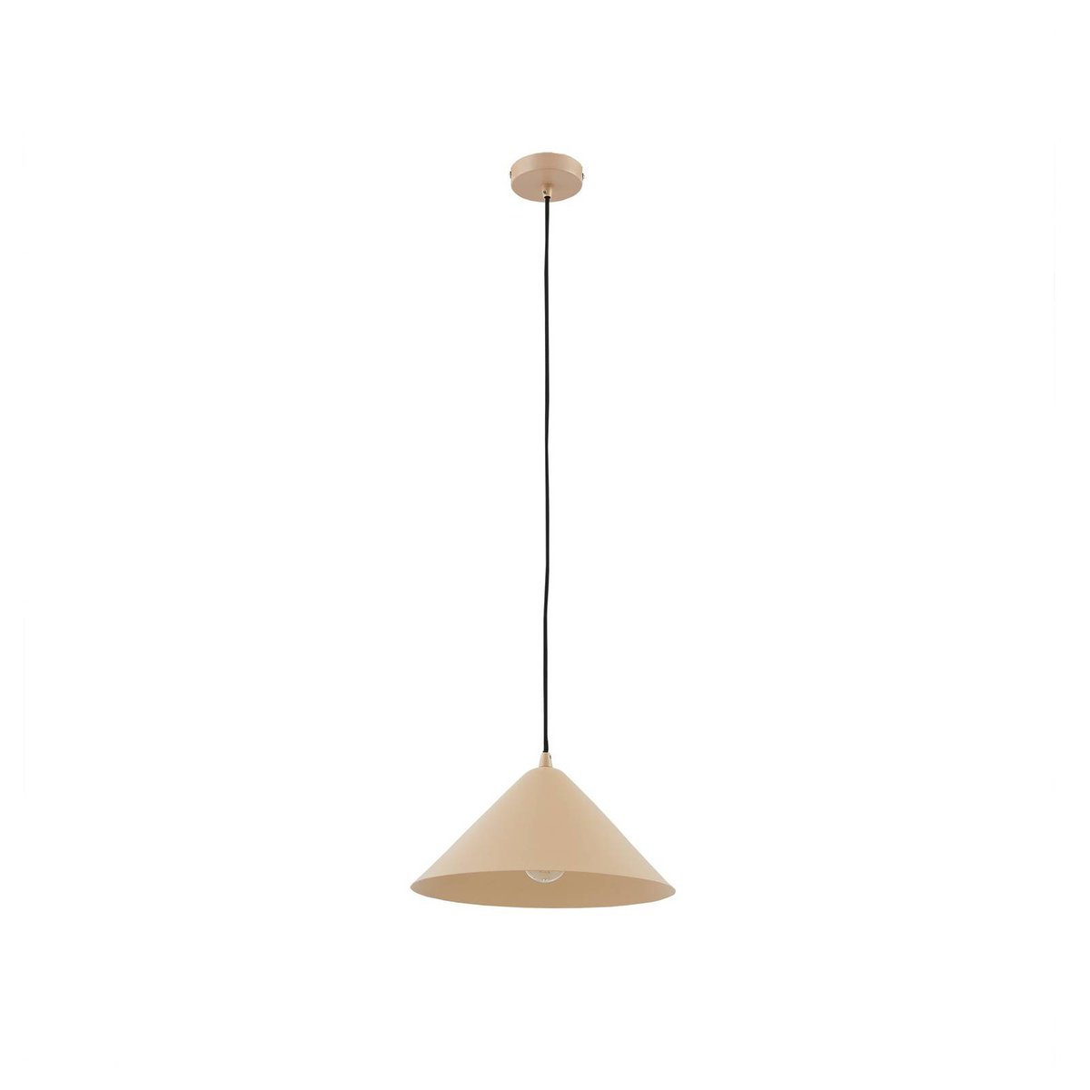 Suspension en métal moderne, Clarine beige, LINDBY