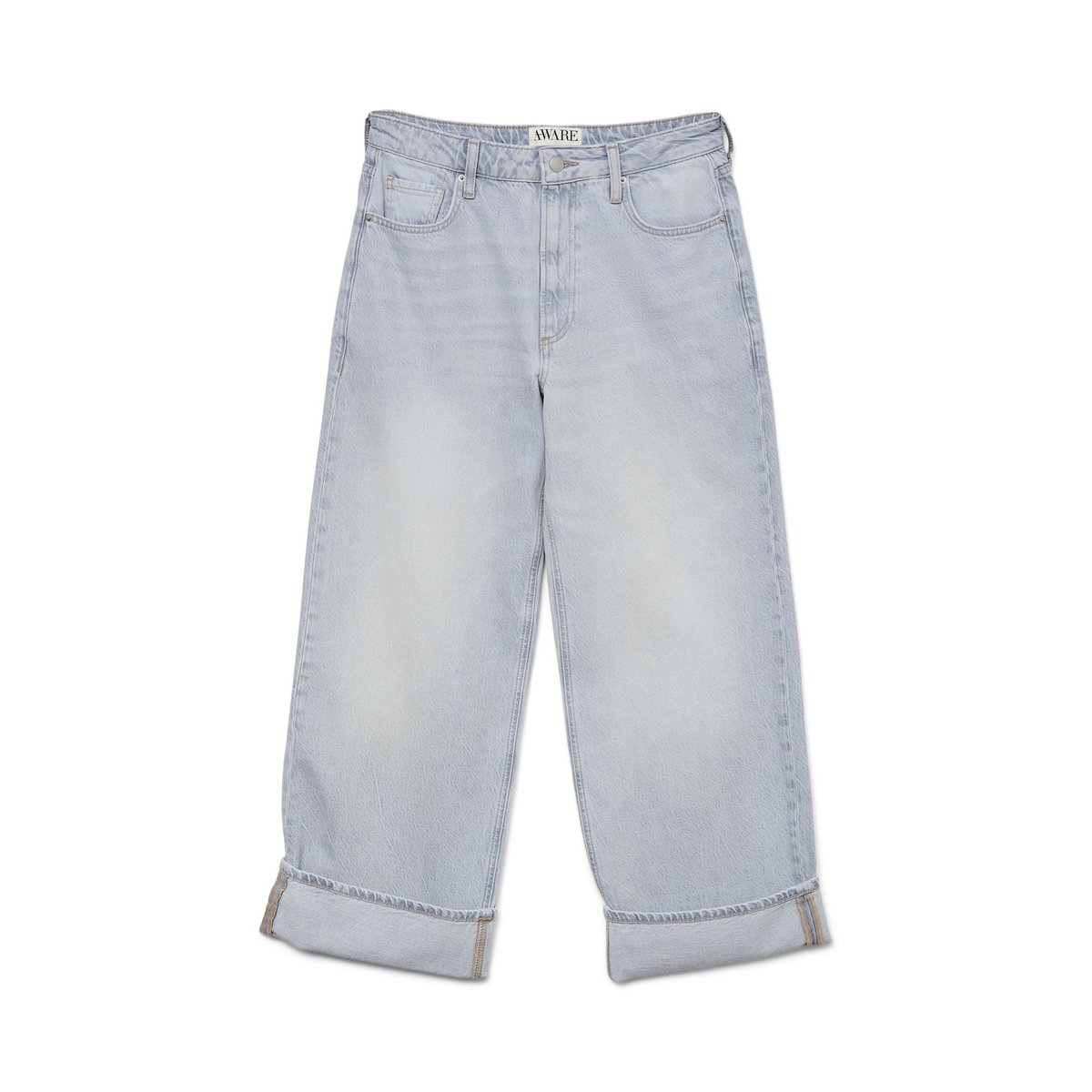Jean À Coupe Large light grey denim, VERO MODA