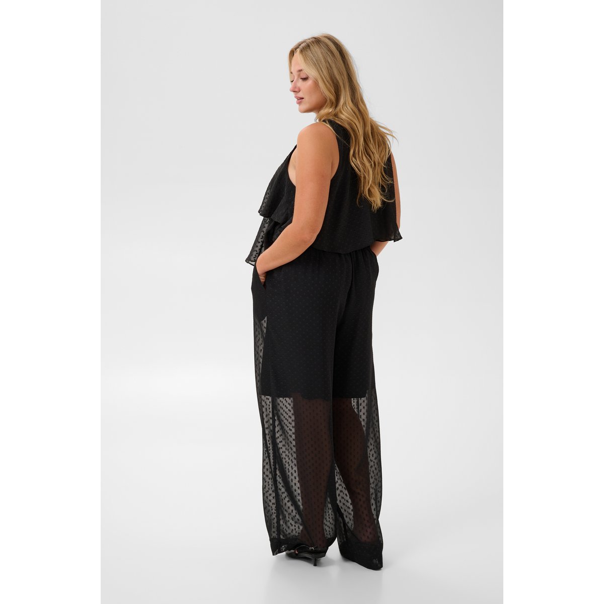 Pantalon casual noir, KAFFE CURVE