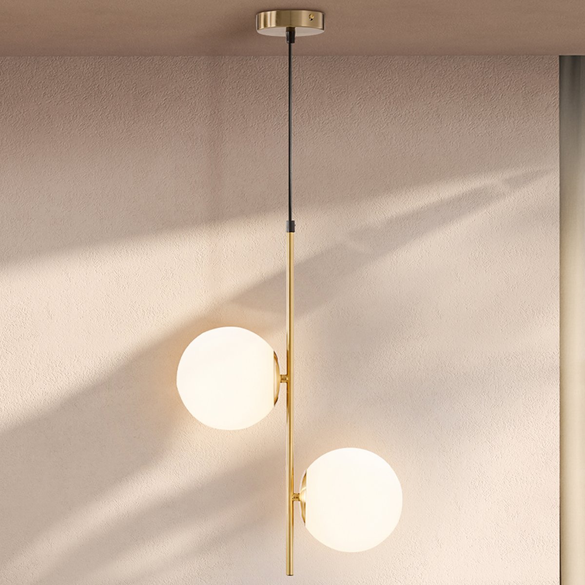 Pendant Light Métal Or jaune, HOMCOM