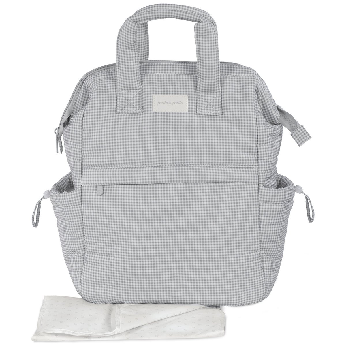 Sac à dos à langer gris, PASITO A PASITO