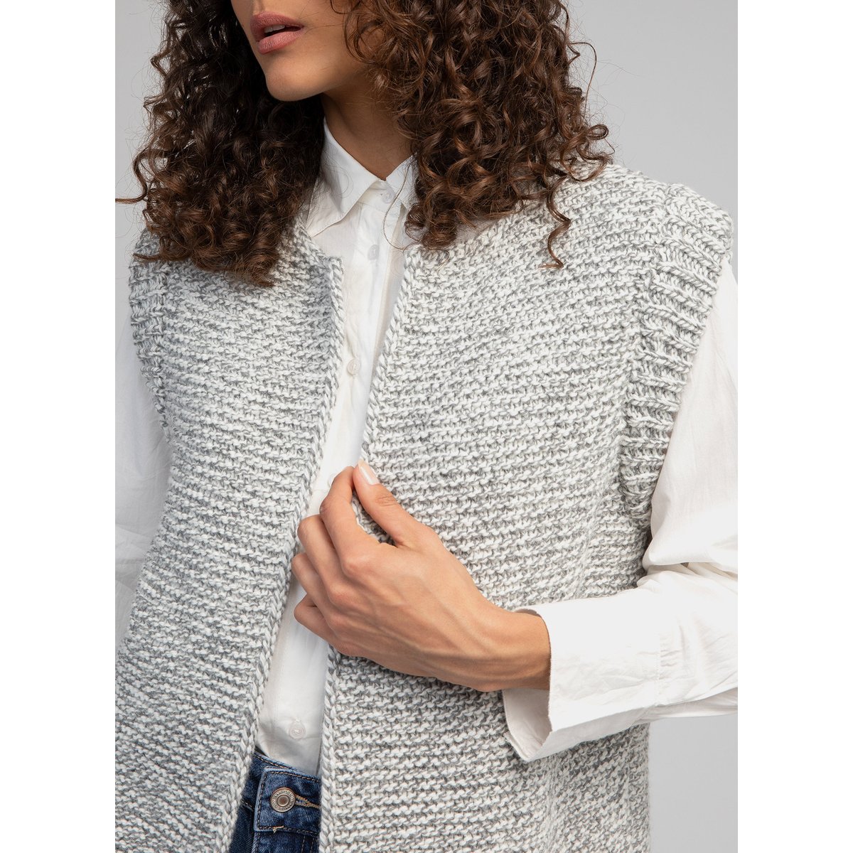 Cardigan Sans Manche Legringou CH gris, AN'GE