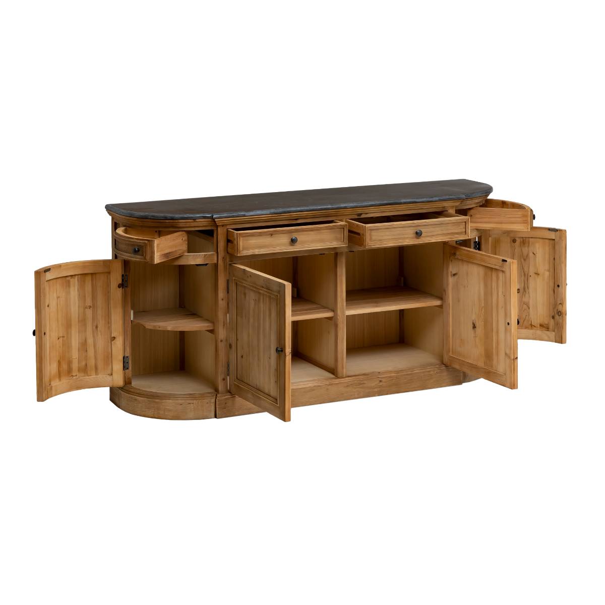 Buffet en bois massif GARANCE bois foncé, MADE IN MEUBLES