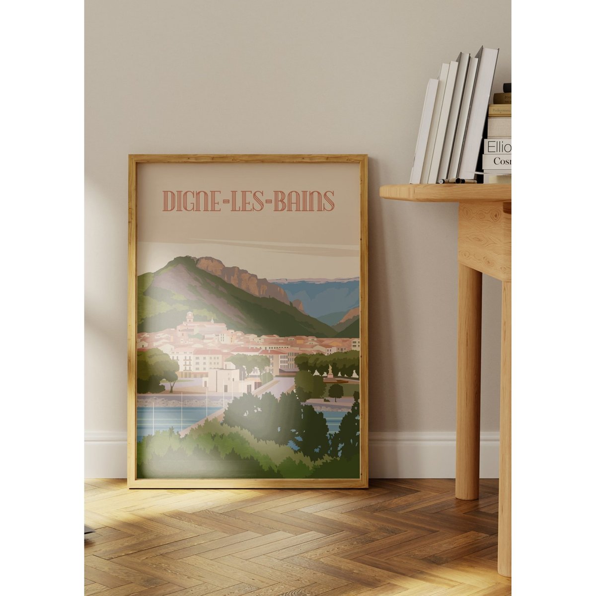 Affiche ville Digne-les-Bains blanc, L'AFFICHERIE