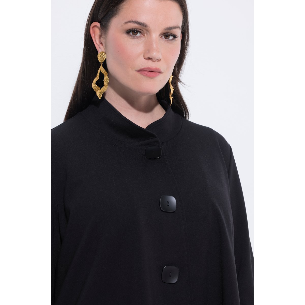 Veste en molleton point de Rome noir, ULLA POPKEN