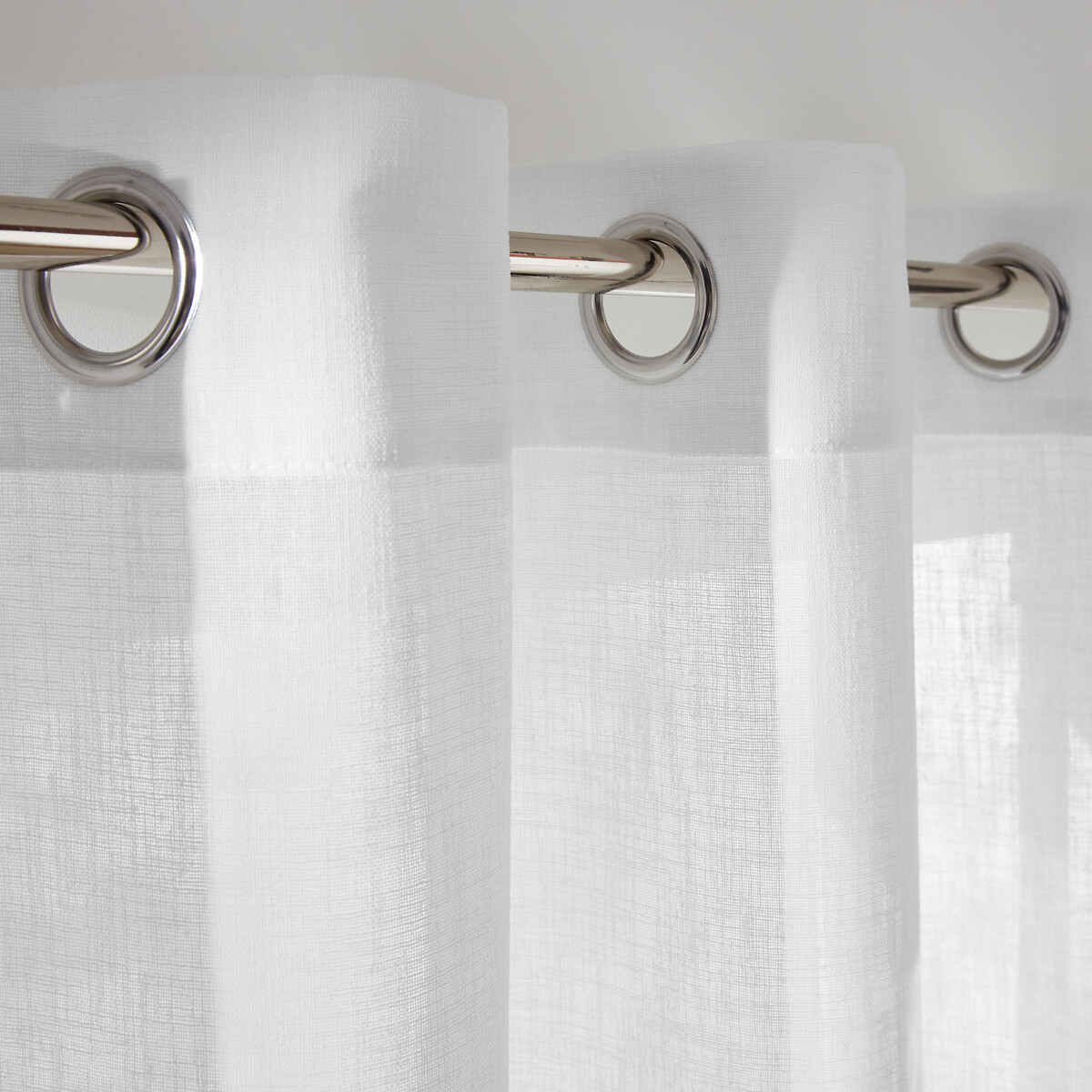 Voilage grande largeur à oeillets, Nyong blanc, LA REDOUTE INTERIEURS