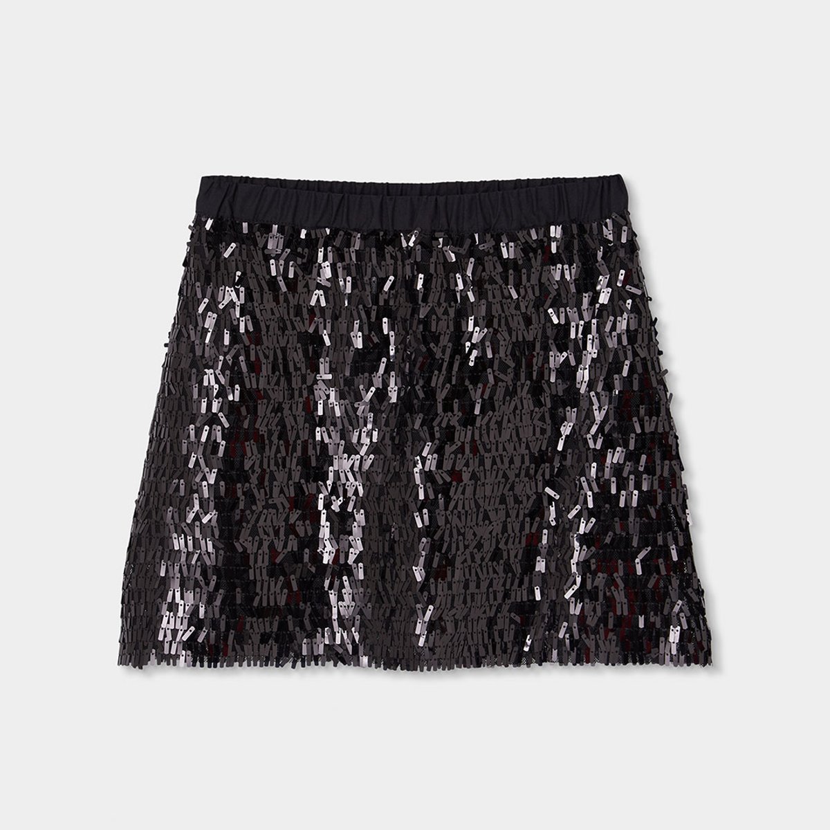 Jupe en tulle à sequins noir, BOBOLI