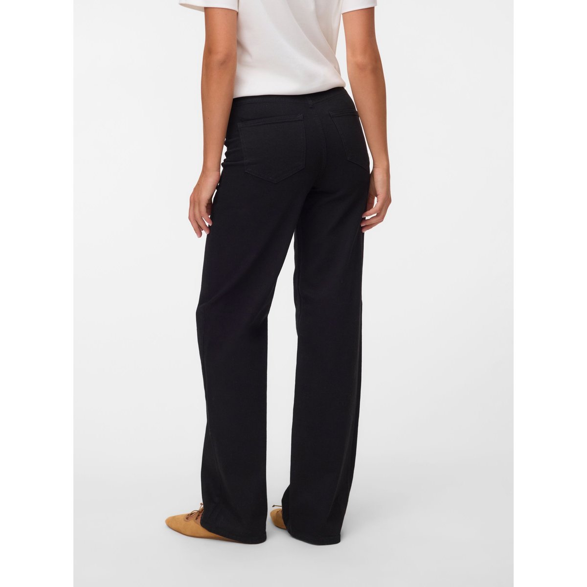 Jean À Coupe Large black denim, VERO MODA