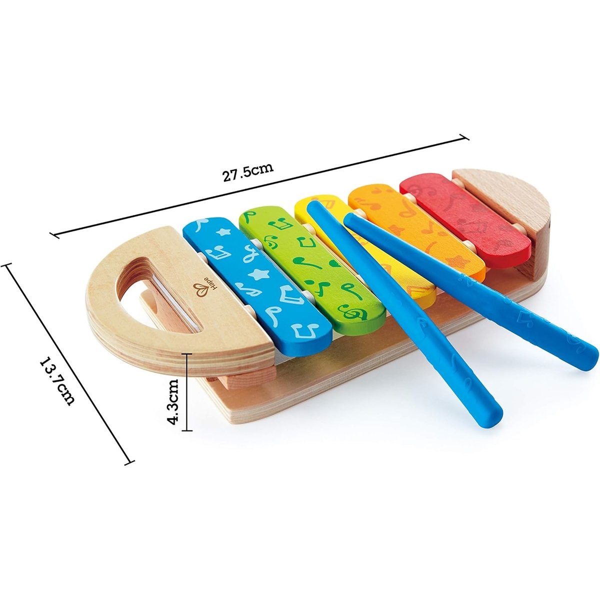 Xylophone arc-en-ciel beige, HAPE TOYS