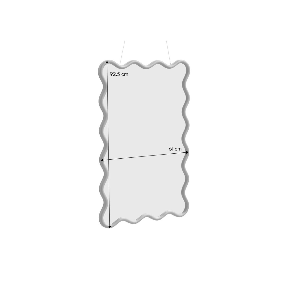 Miroir organique bois d'hévéa 92,5cm RUBY noyer, SWEEEK
