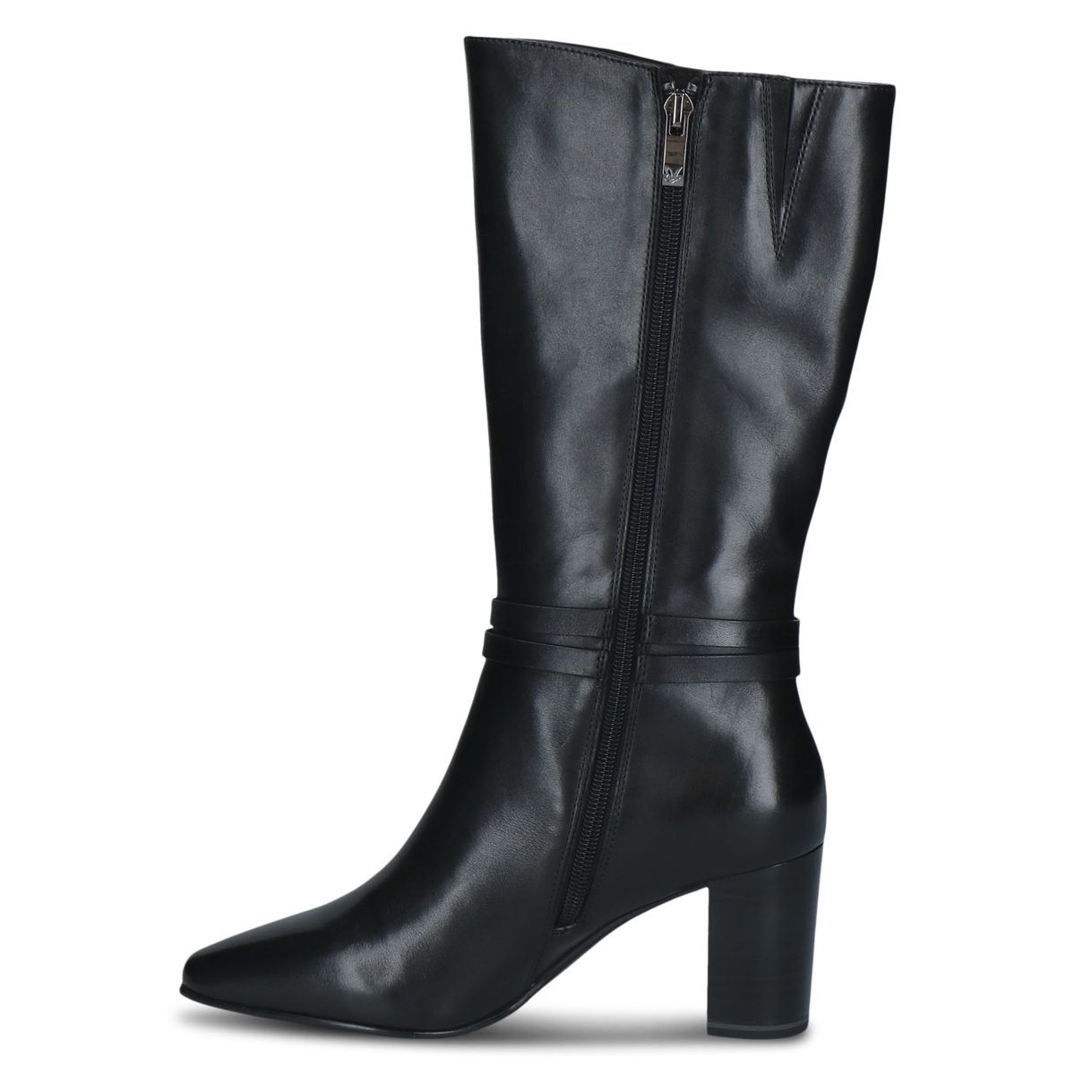 Bottine en cuir noir nappa, CAPRICE