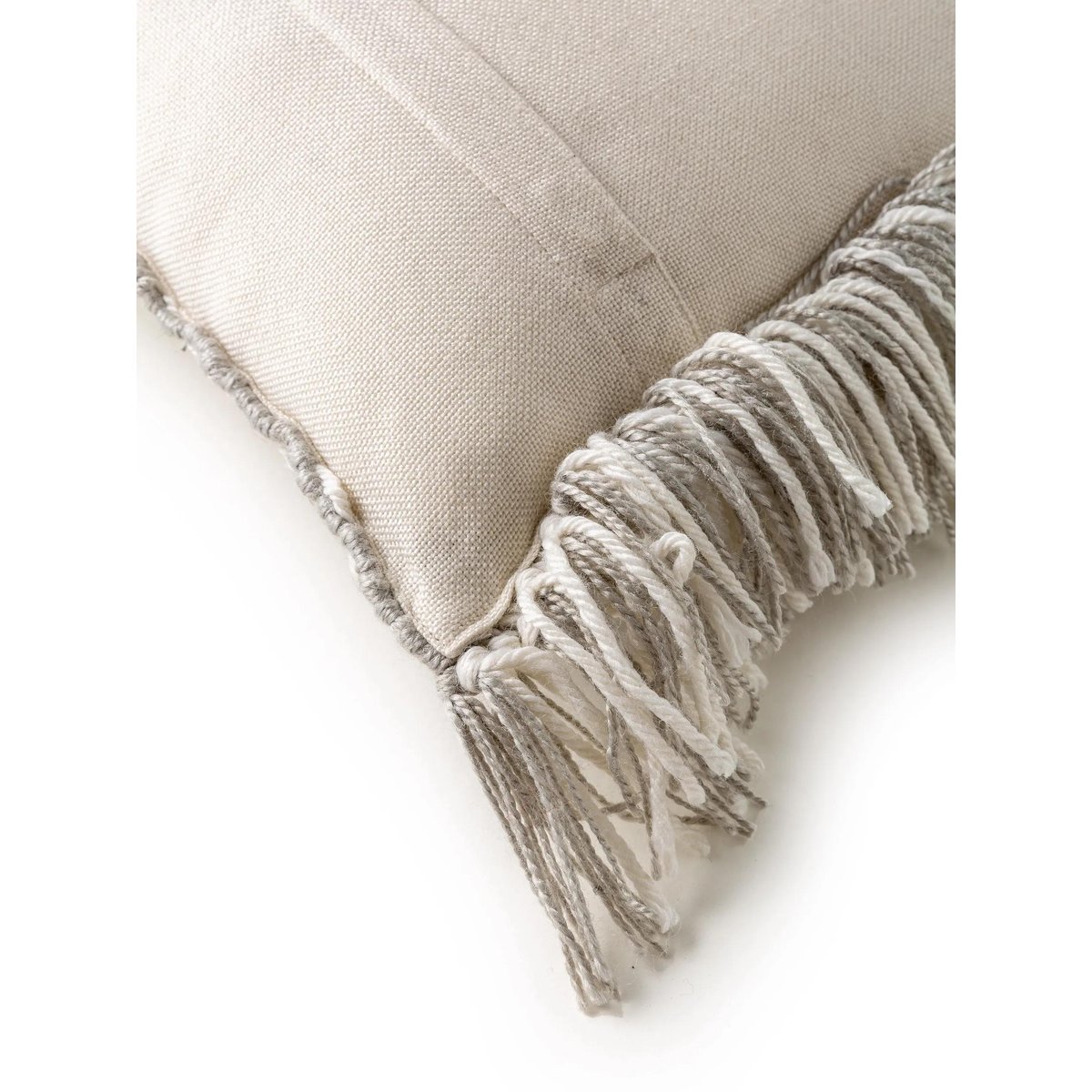 Coussin d'intérieur et d'extérieur tissé main MORTY gris, BENUTA 