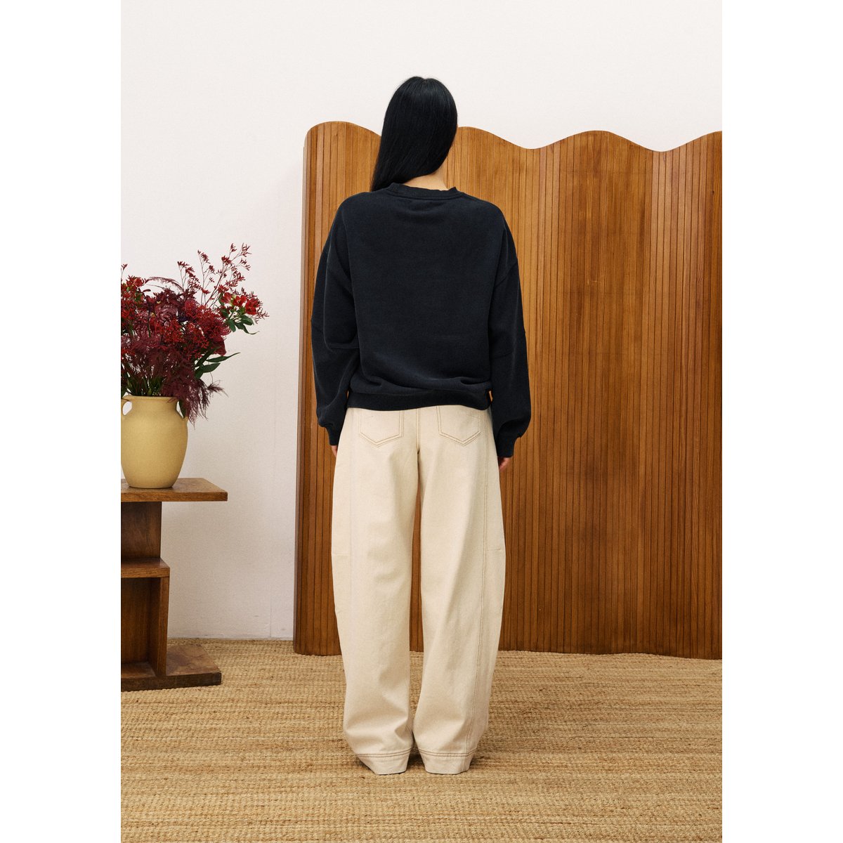 Sweatshirt  en coton TILLEUL anthracite, FRNCH
