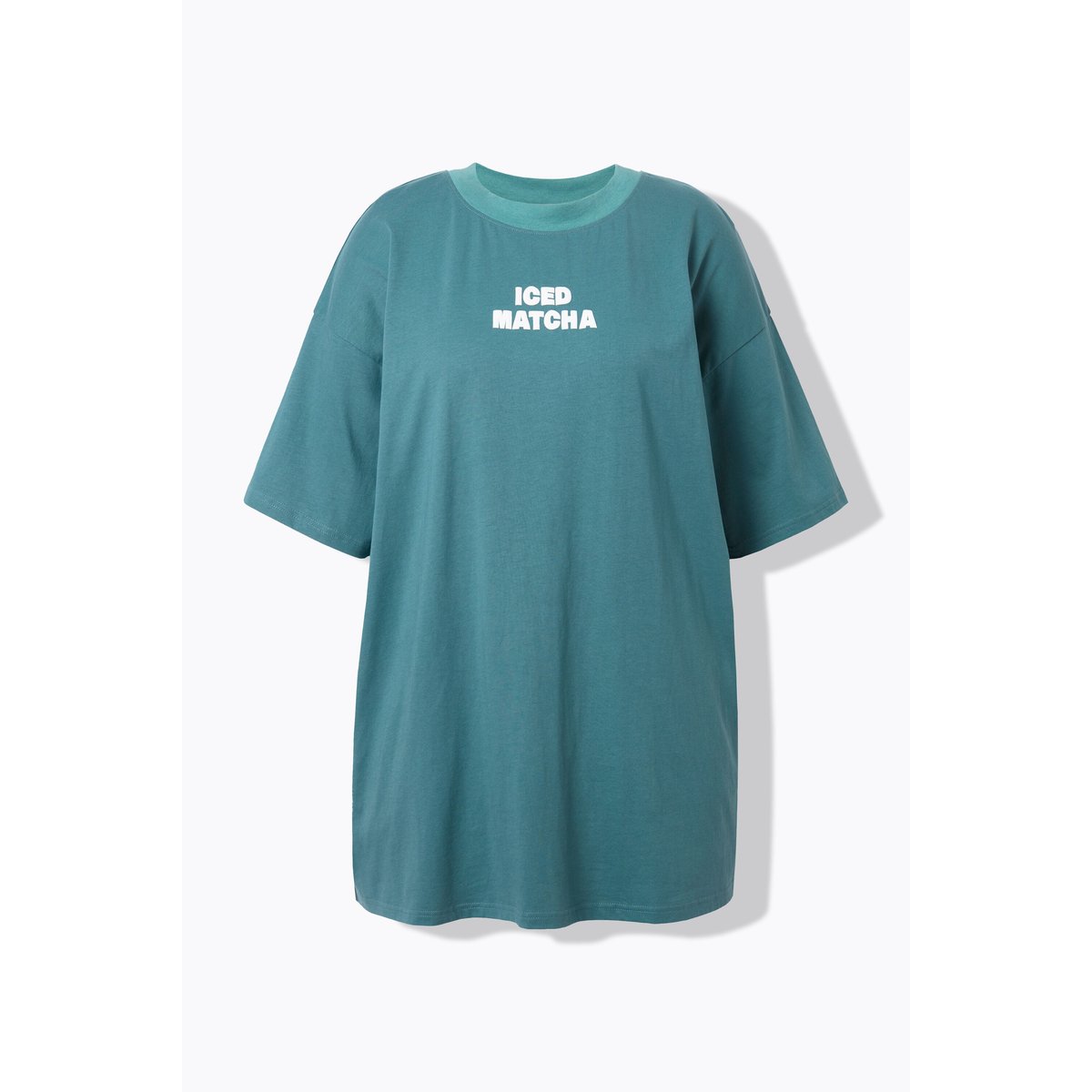 T-shirt oversize, message 3D pétrole clair, STUDIO UNTOLD