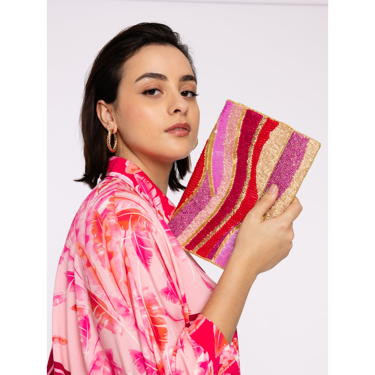 Sac avec détail chaîne couleur unique, YOEK