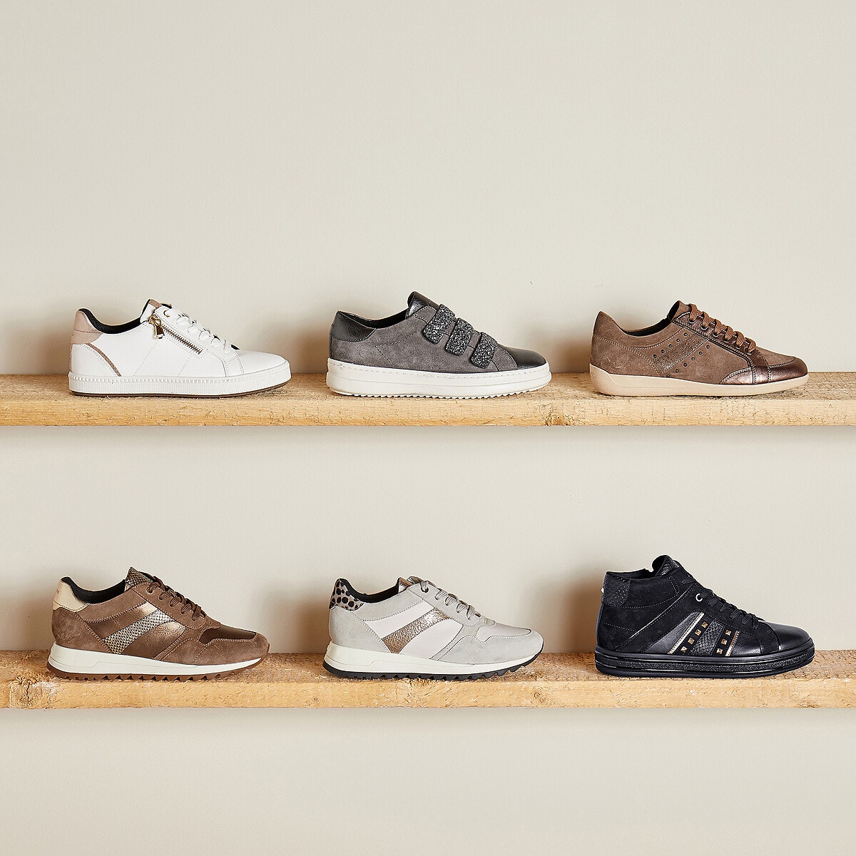 Baskets Tabelya blanc/champagne, GEOX