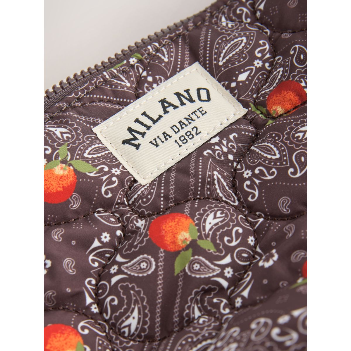 Pochette imprimée en nylon marron chocolat, NEXT