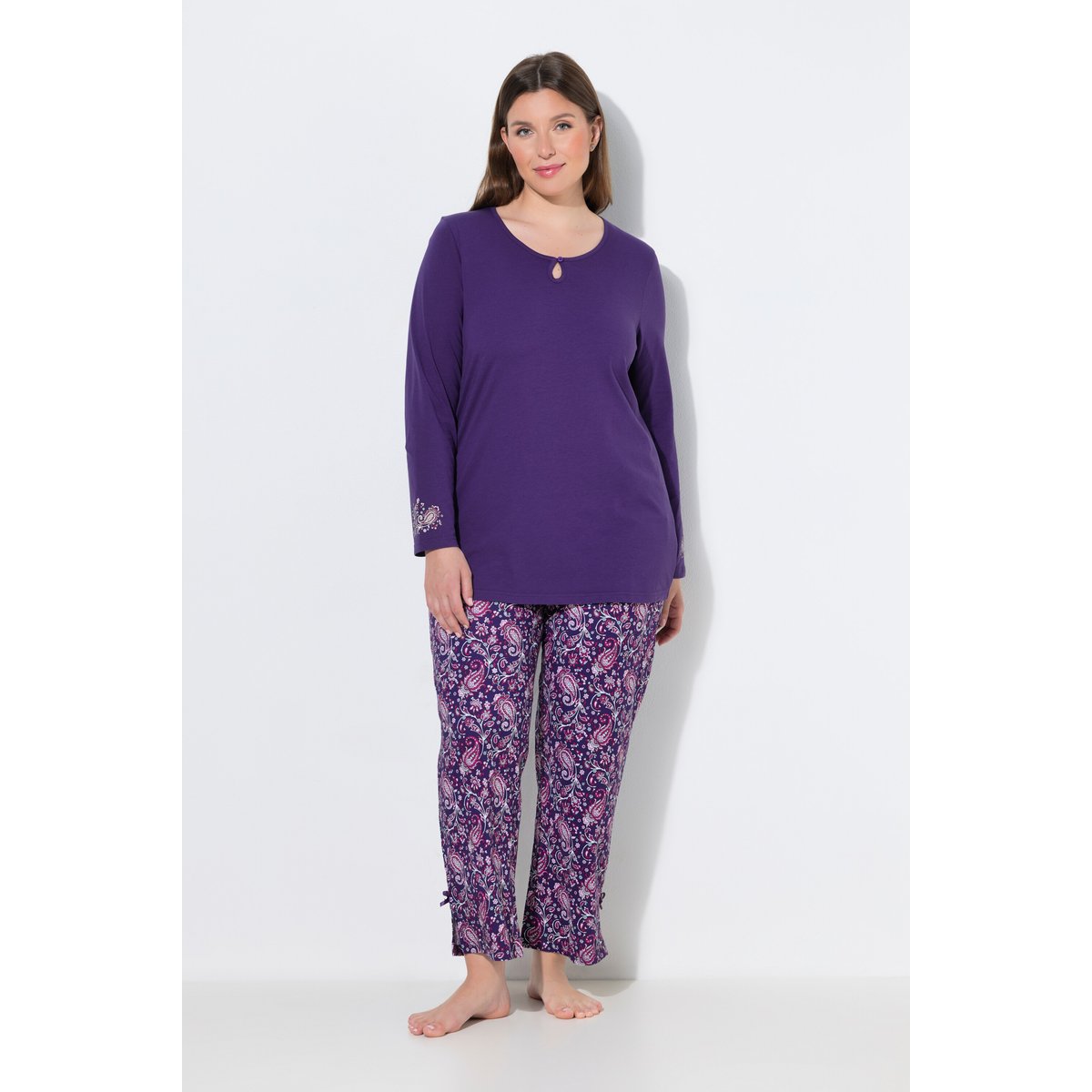 T-shirt motif cachemire bleu lilas, ULLA POPKEN