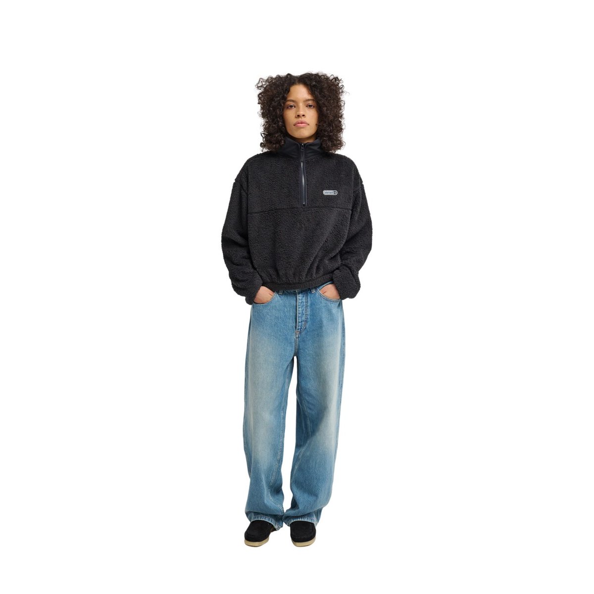 Veste de survêtement à zip 1/4 CLASSIC noir flint black, ELEMENT