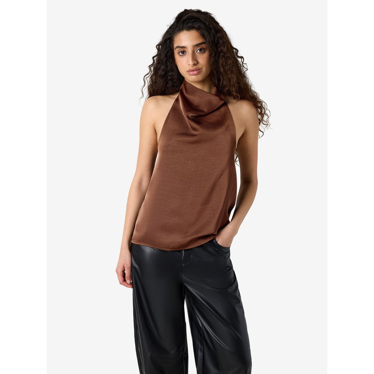 Top Sans Manches marron - chocolate brown1, NOISY MAY