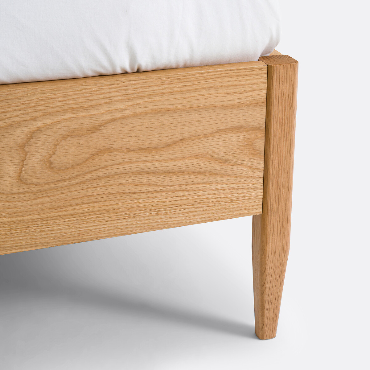 Cama em palhinha e veludo, com estrado, Buisseau carvalho/bege, LA REDOUTE INTERIEURS