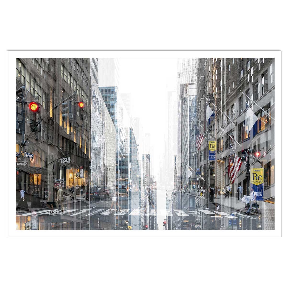 Poster madison square abstraction affiche seule, HEXOA