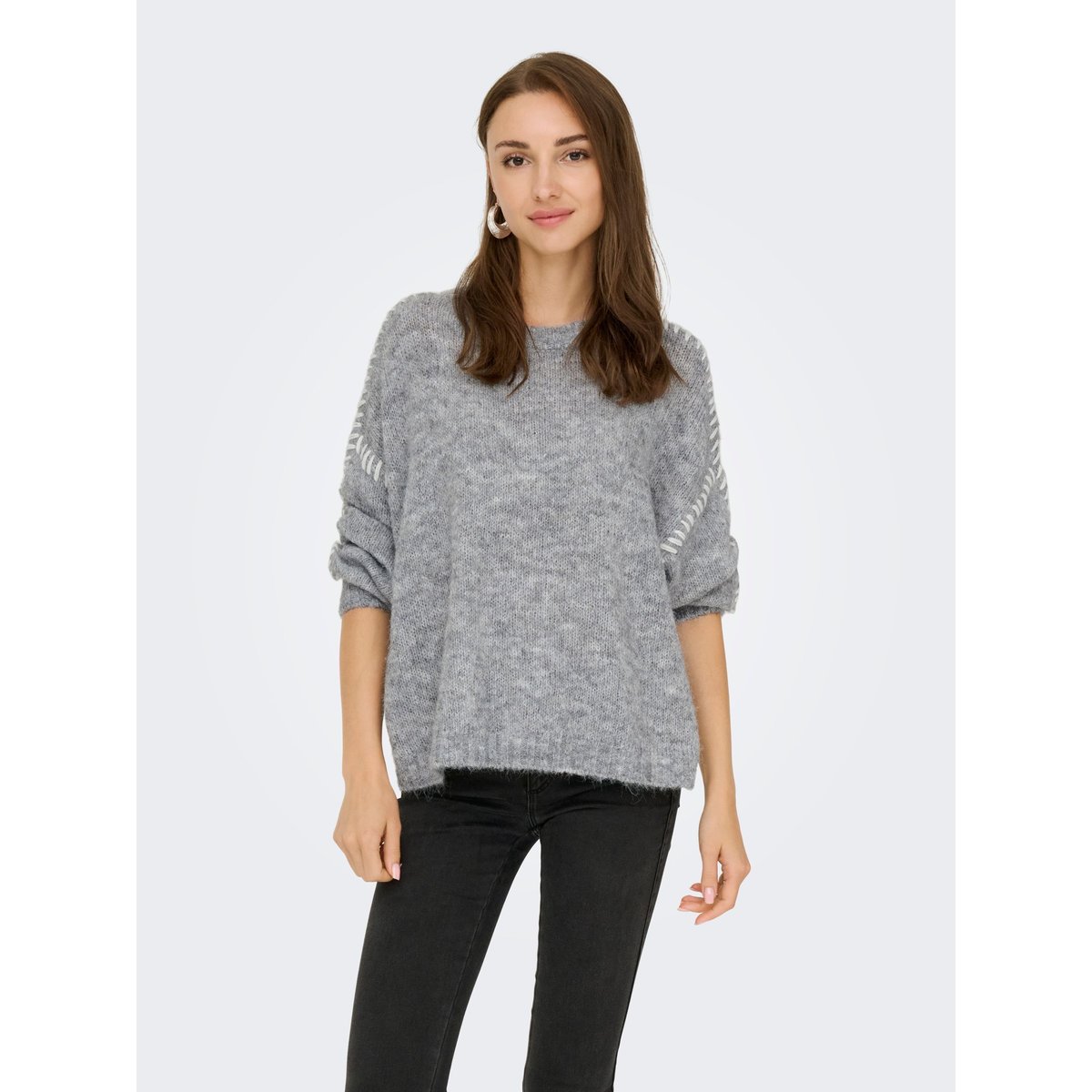 Pull En Maille grise - light grey melange, JDY