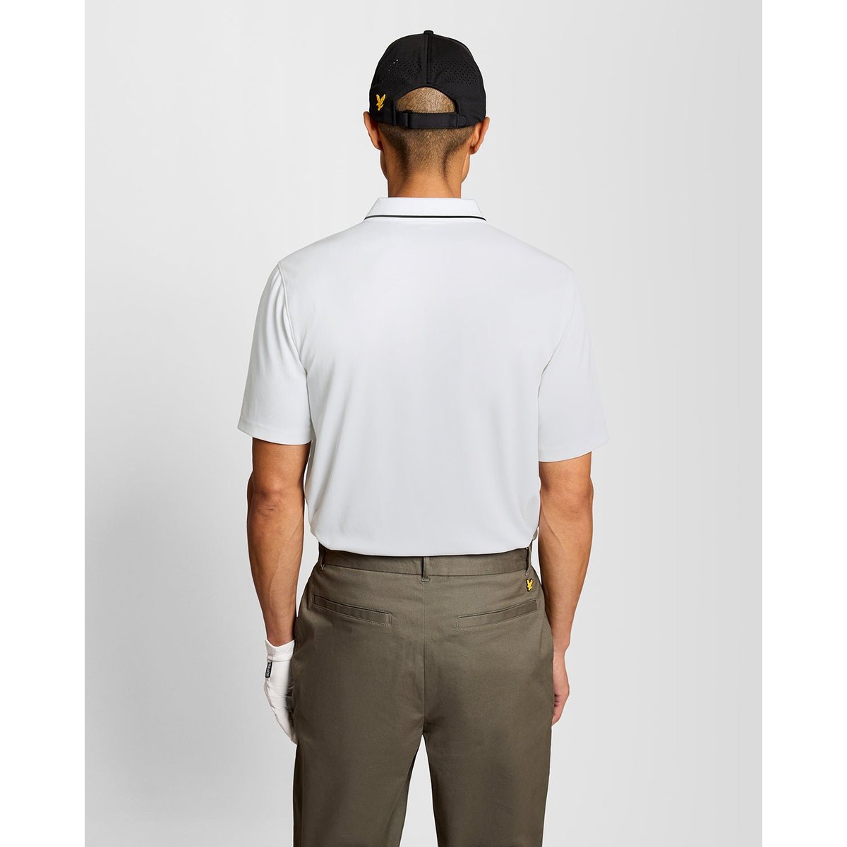 Polo à liserés contrastés technique blanc, LYLE & SCOTT