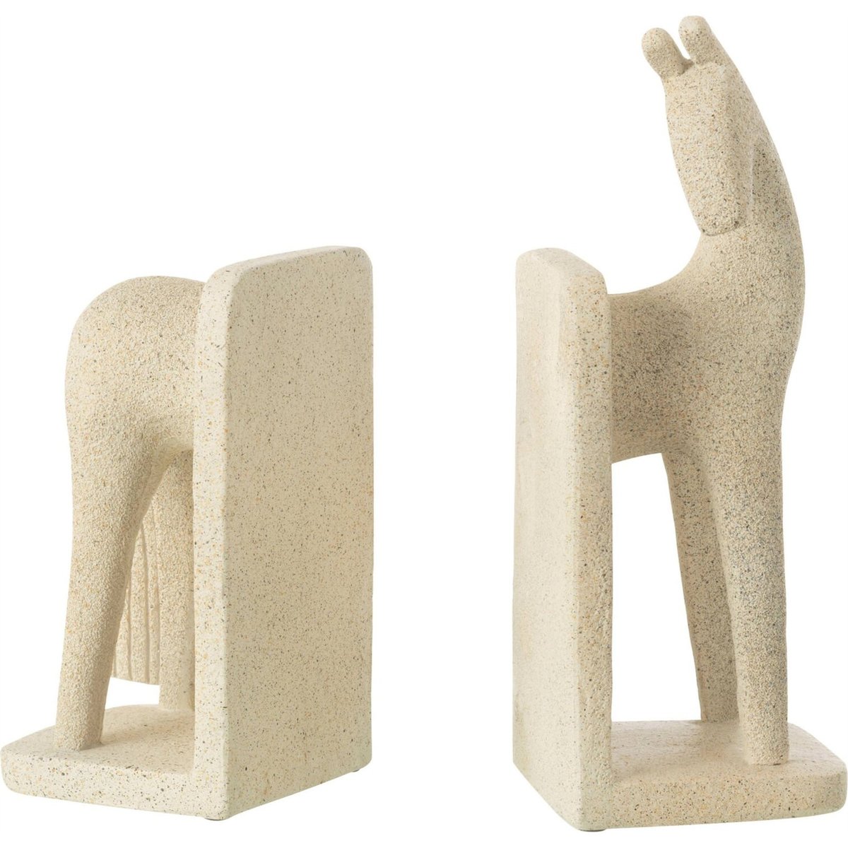 Serre-livres cheval moderne, Lot de 2 beige, RECOLLECTION