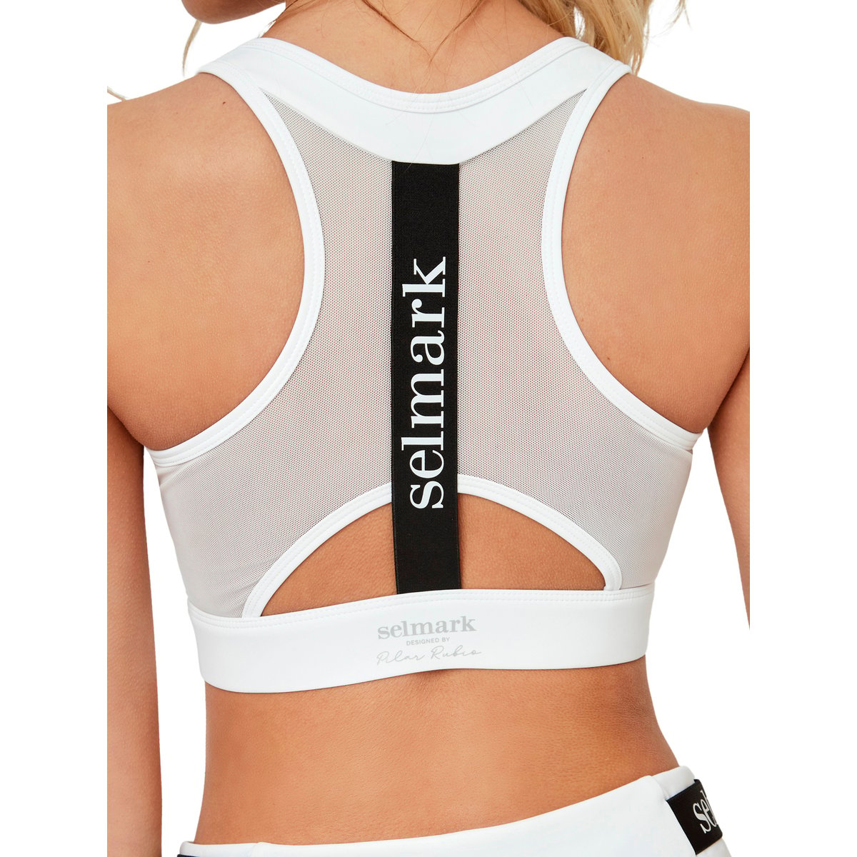 Brassière soutien-gorge de sport ouverture frontale TECH ST8 blanc, SELMARK