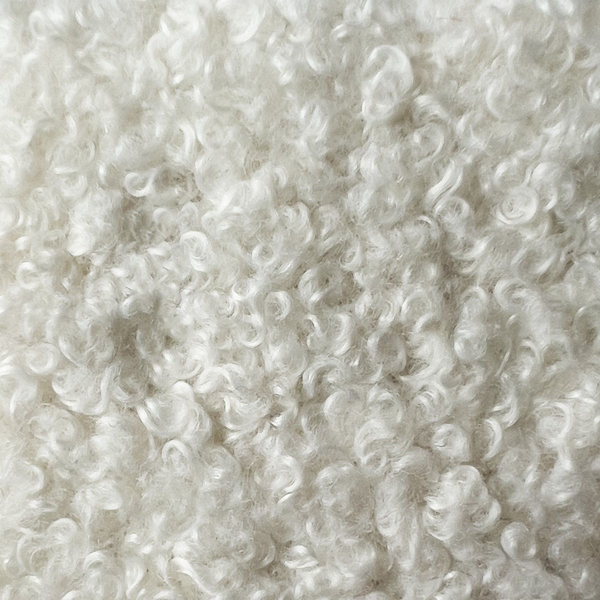 Fauteuil en tissu bouclette- MIO blanc, DRAWER