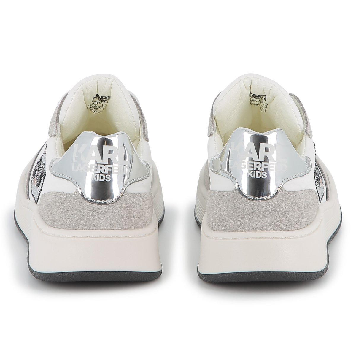 Sneakers basse stringate blanc, KARL LAGERFELD KIDS