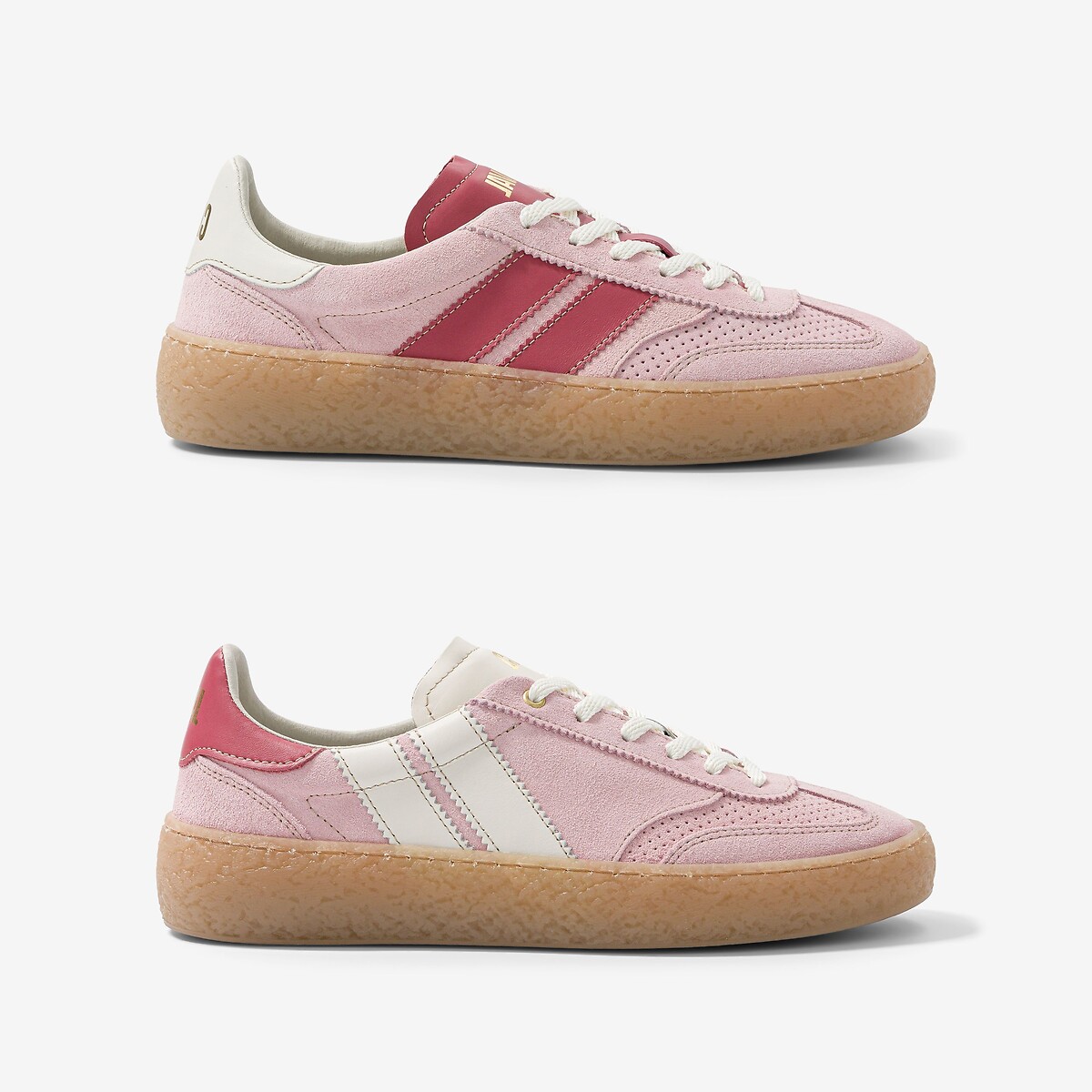 Baskets en cuir rose, CAVAL