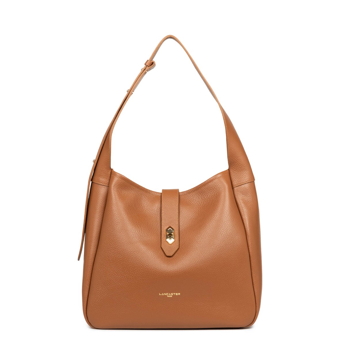 Grand sac seau, Made in France TOP DOUBLE camel - in - orange, LANCASTER