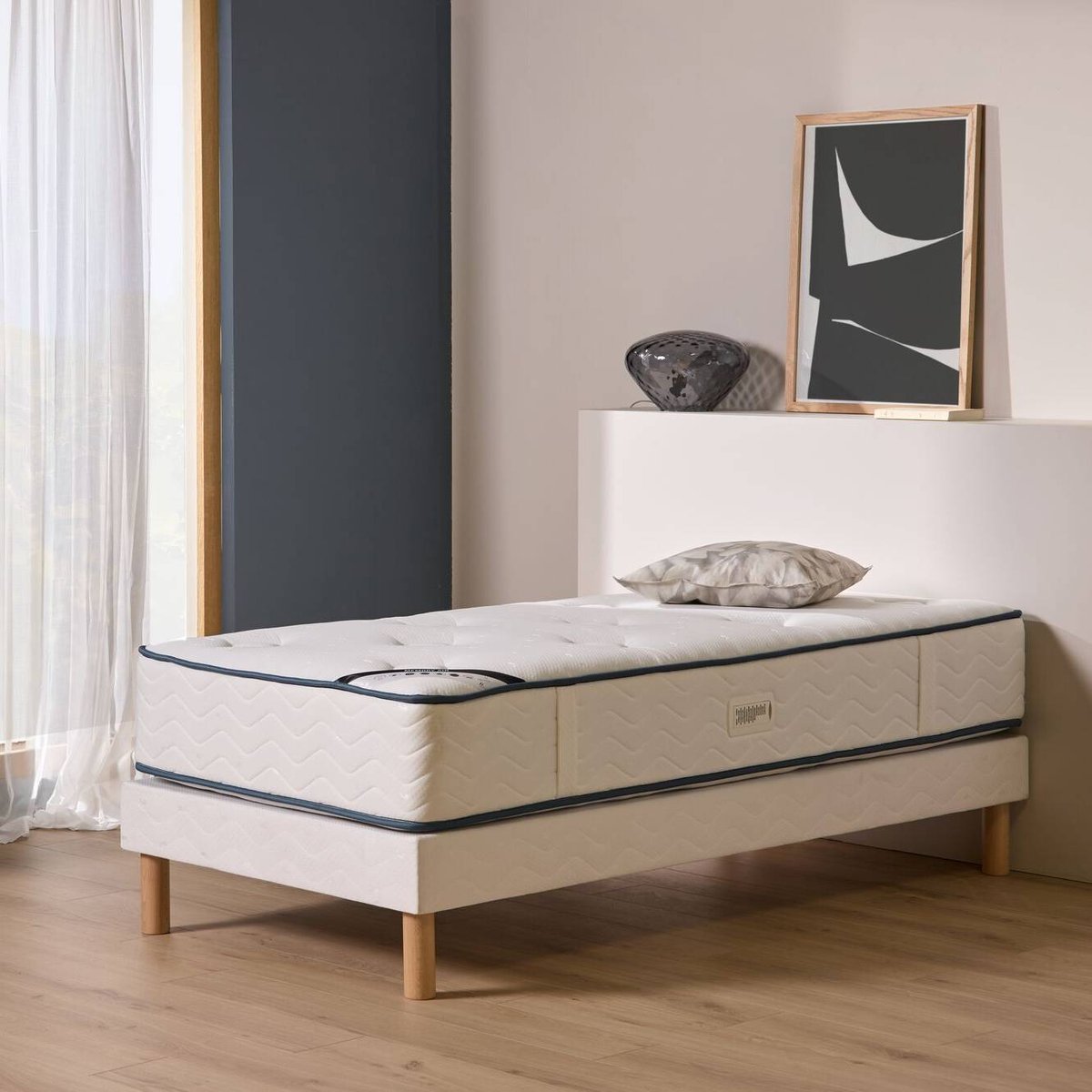 Matelas ressorts ensachés 25 cm - Avec aérateurs - MEMORY 2 blanc, CAMIF