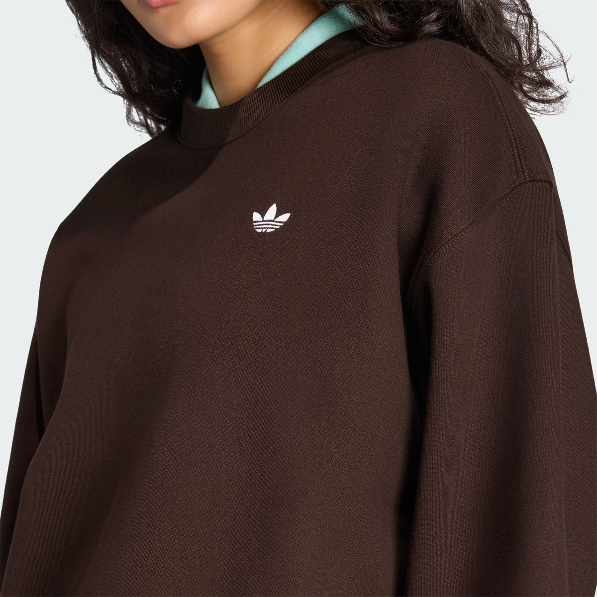 Sweat-Shirt Ras-Du-Cou Manches Longues Molleton Essentials aurora coffee, adidas Originals