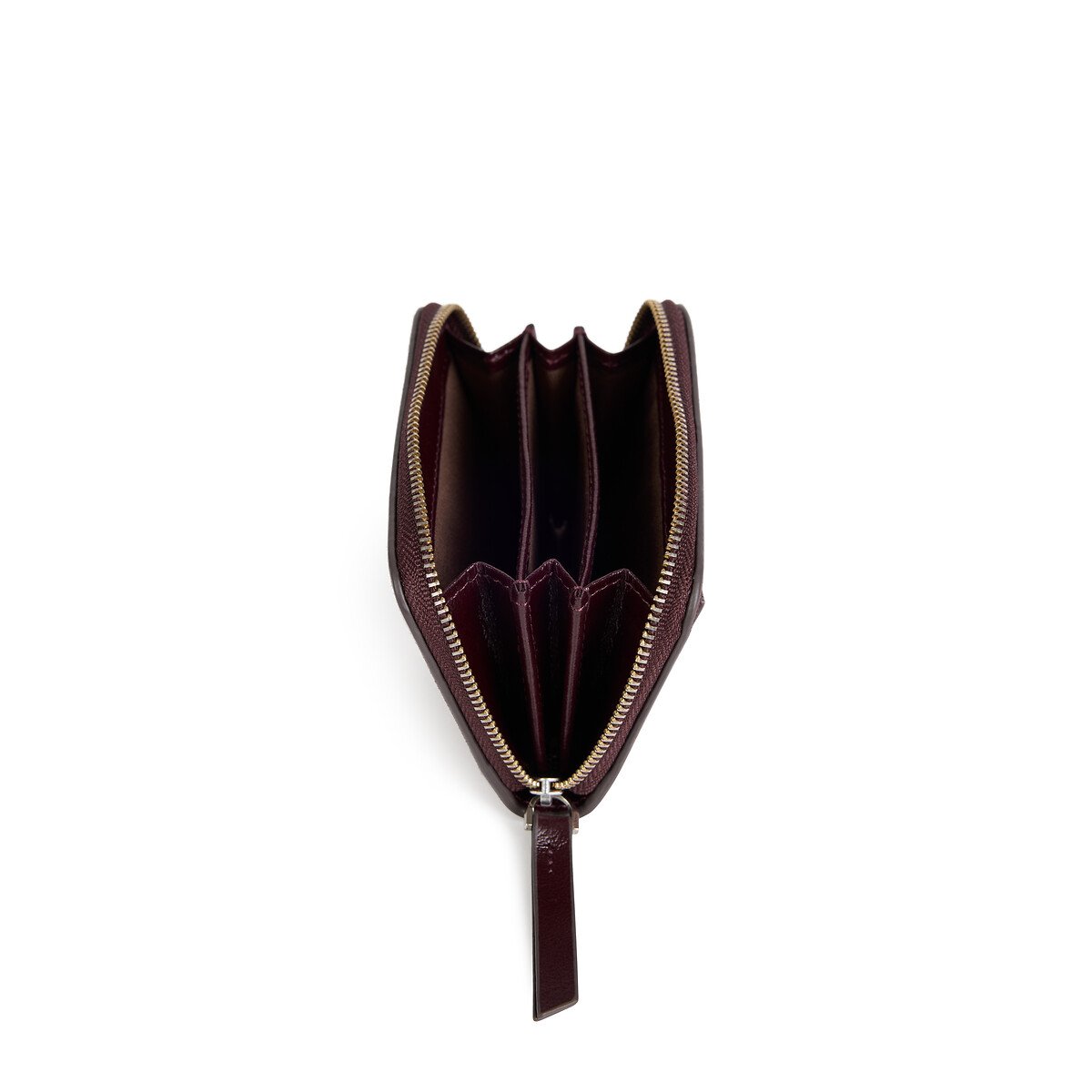 Portemonnaie Pia aus Leder aubergine, NAT & NIN