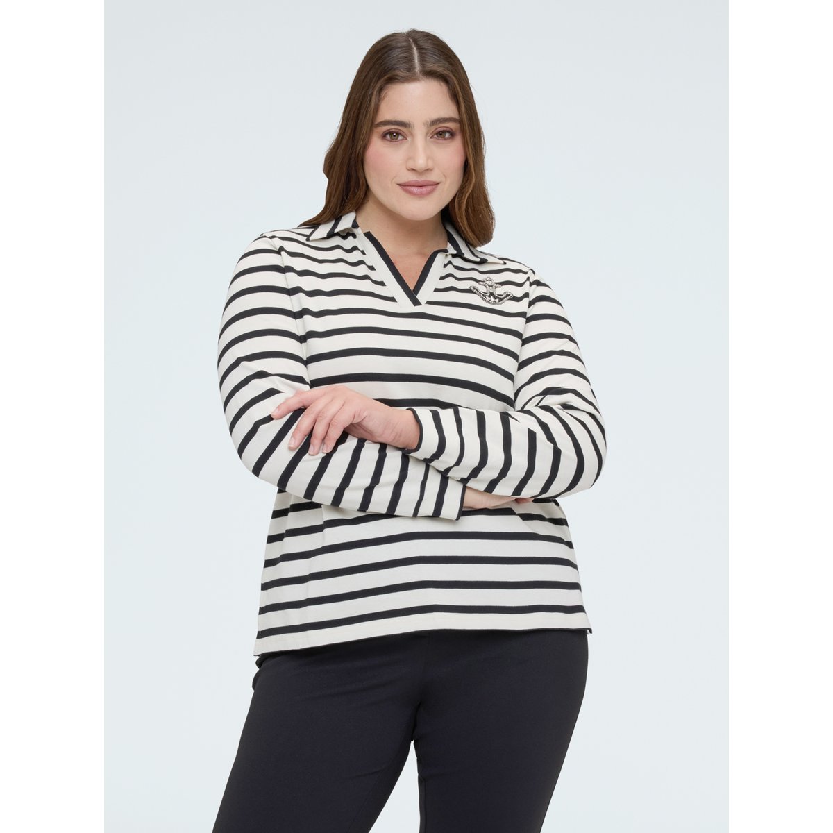 T-shirt style marinière blanc, FIORELLA RUBINO