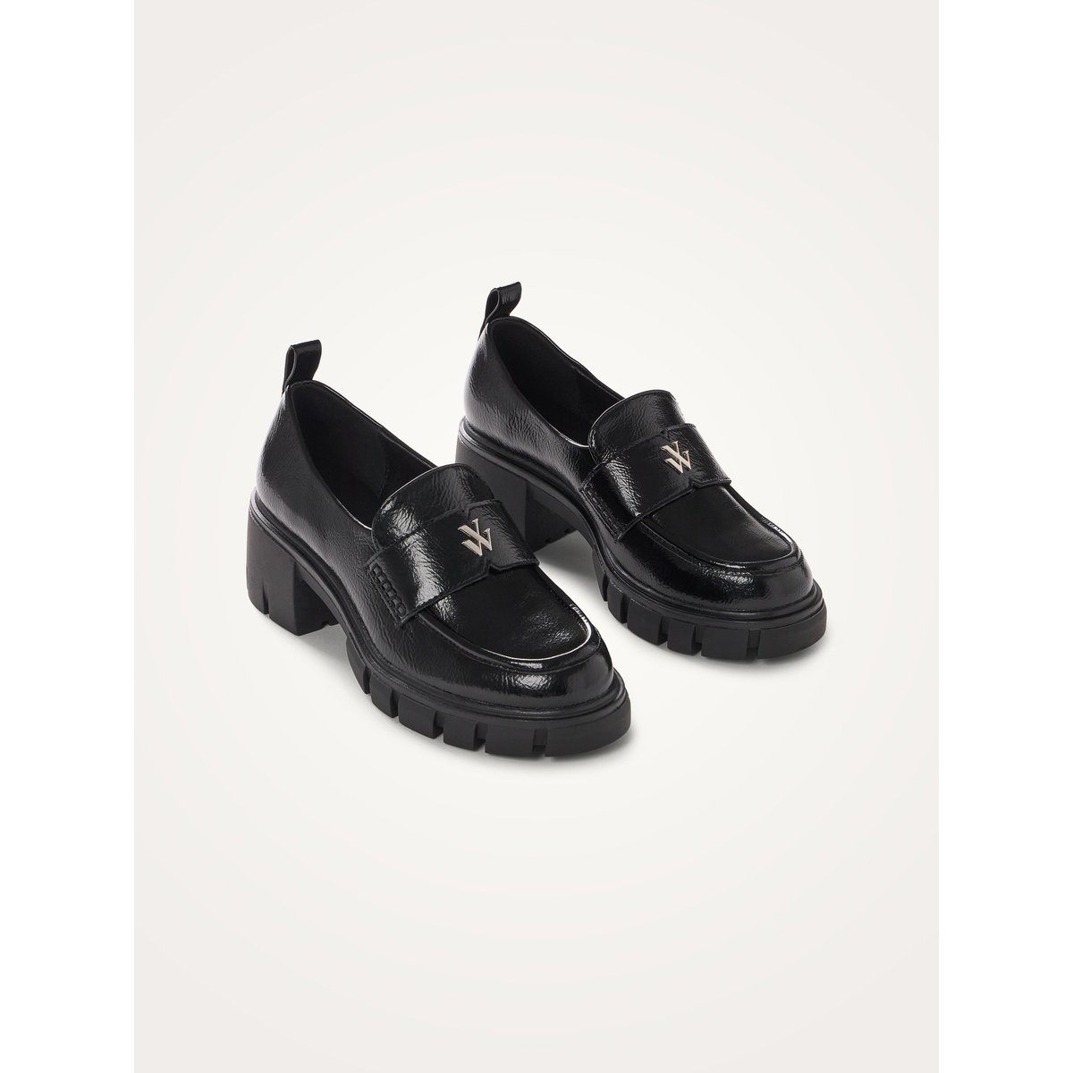 Mocassins à talon cranté Dorothée noir, VANESSA WU