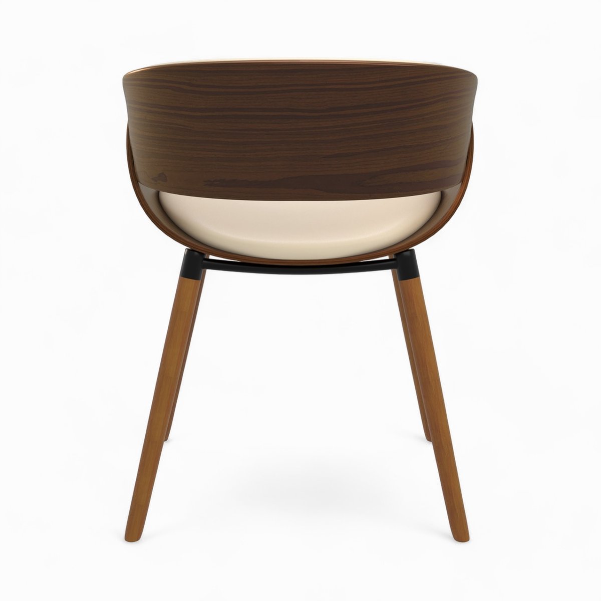 Table et chaises 8 personnes en cuir synthétique - SURDIMAN marron et beige, MAISON PAVANE