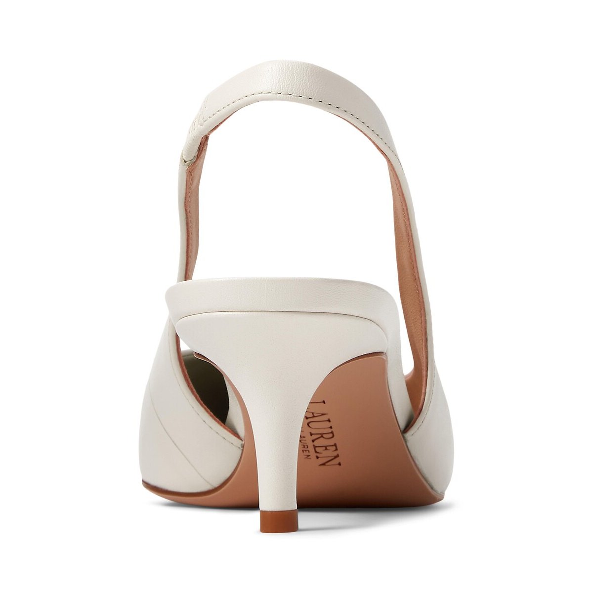 Décolleté con cinturino posteriore Lolah II bianco, LAUREN RALPH LAUREN