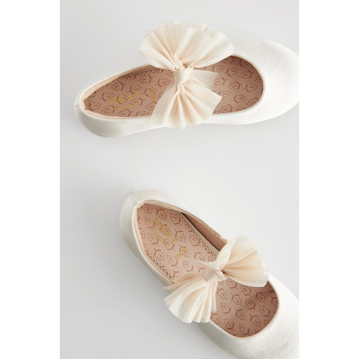 Ballerines de demoiselle d'honneur doré/crème, NEXT